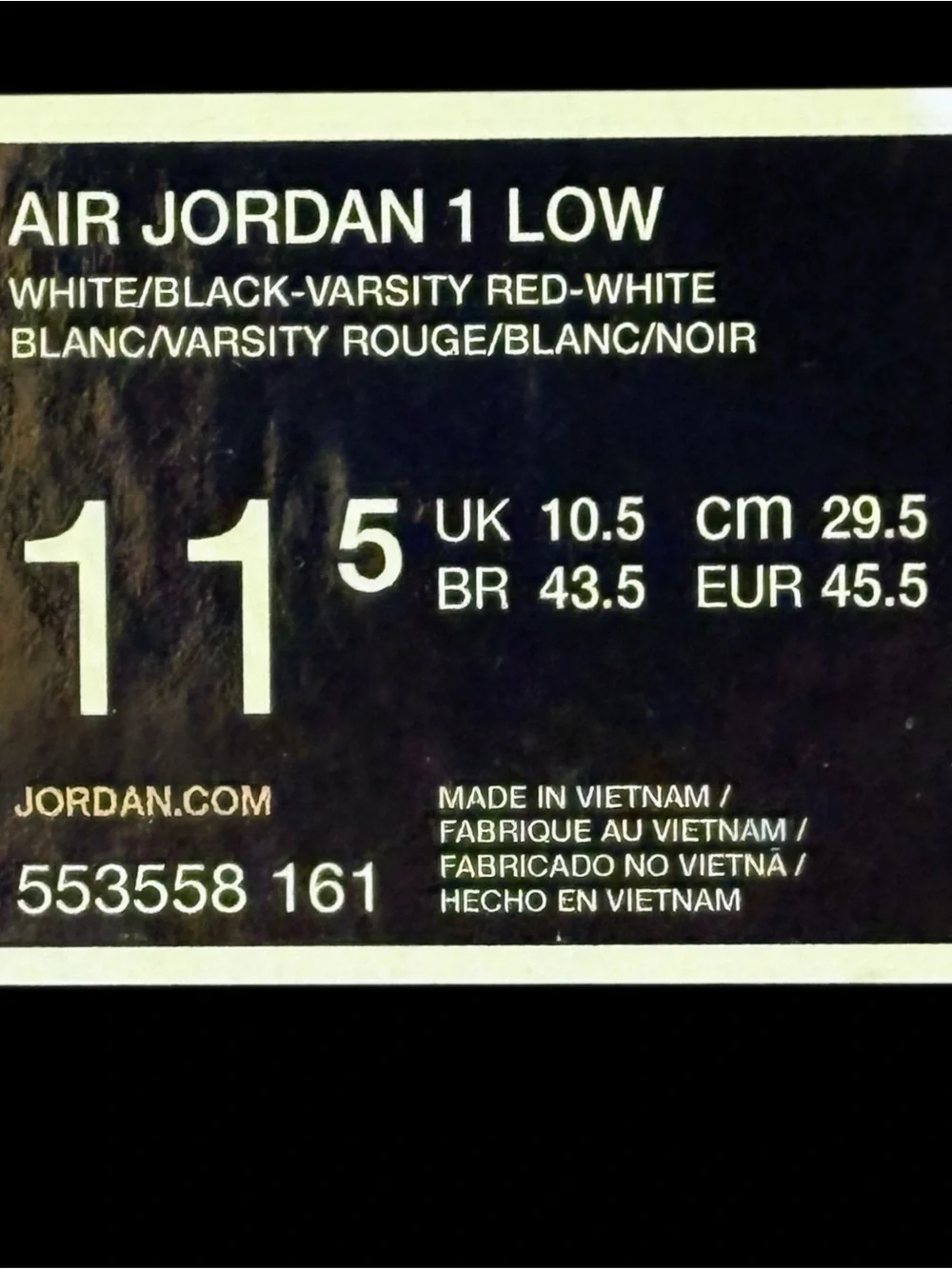 Jordan worn once